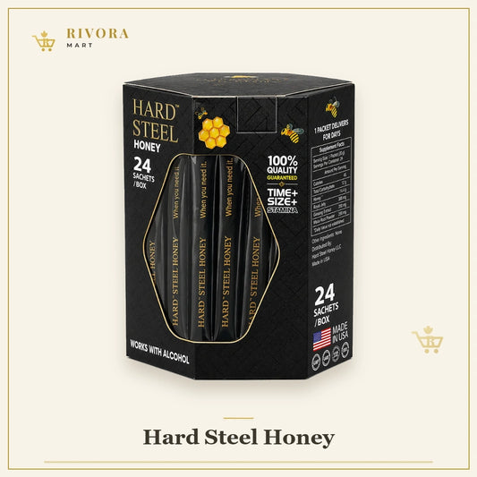 Hard Steel Honey – Premium Honey Sachets | 24 Single-Serve Packs